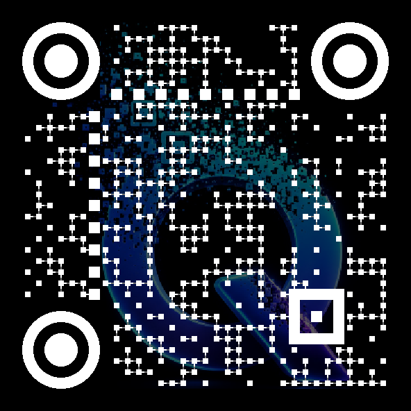 QR code over a background image